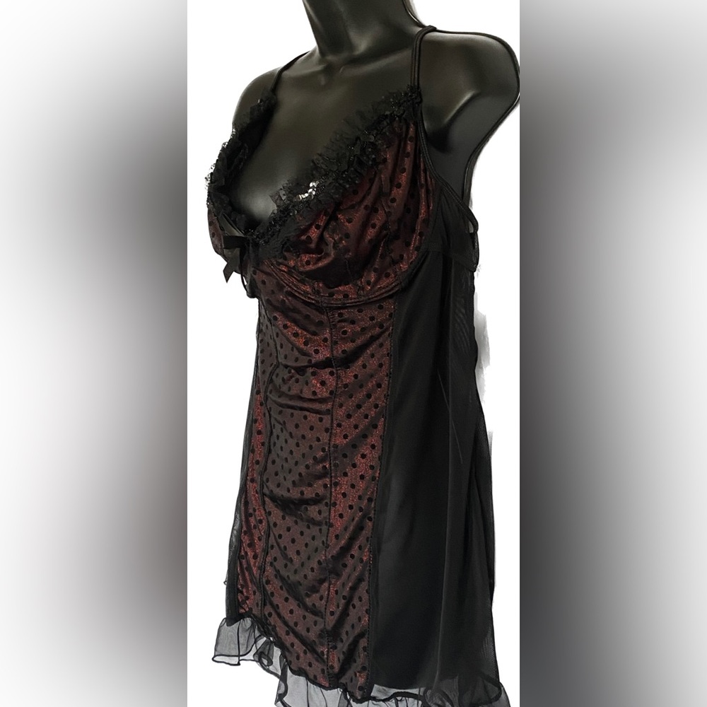 Dreamgirl RED/BLK Chemise, 3X/4X *P1099